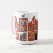 Canal Houses Row Amsterdam Holland Kaffeetasse (Vorderseite Links)