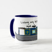 Canal Narrowboat Owner Best Life Quote Tasse (Vorderseite Links)