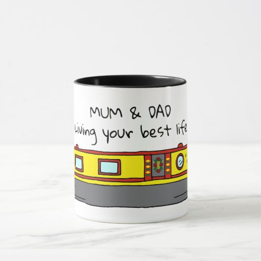 Canal Narrowboat Owner Best Life Quote Tasse (Zentrum)