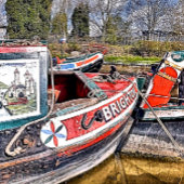 CANAL NARROWBOATS FOTODRUCK