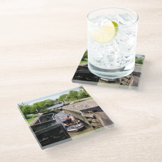 CANAL NARROWBOATS GLASUNTERSETZER (Schrägansicht)