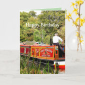 CANAL NARROWBOATS KARTE (Gelbe Blume)