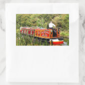 CANAL NARROWBOATS RECHTECKIGER AUFKLEBER (Tasche)