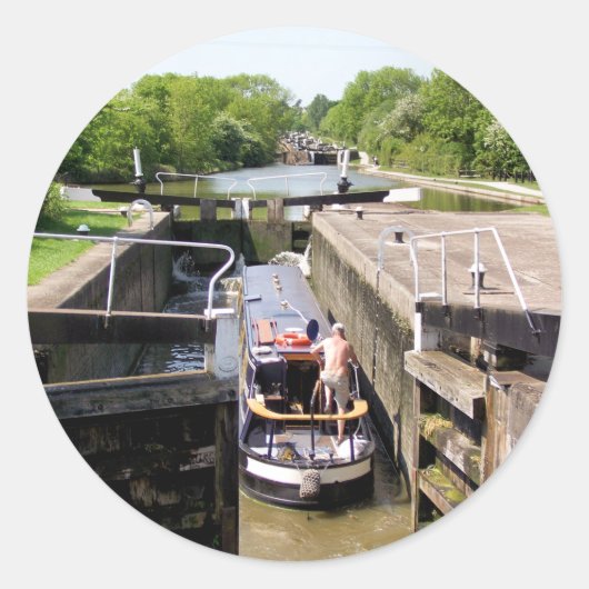 CANAL NARROWBOATS RUNDER AUFKLEBER (Vorderseite)