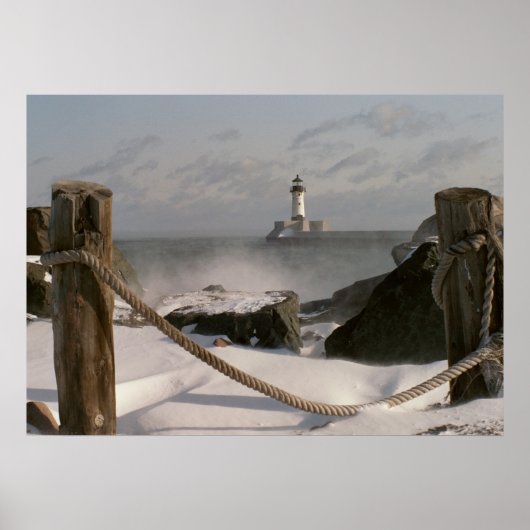 Canal Park Lighthouse print/poster Poster (Vorne)
