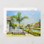 Canal Patio Postkarte (Vorne/Hinten)