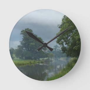 Canal Reflections Runde Wanduhr