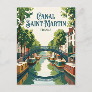 Canal Saint-Martin Frankreich Postkarte