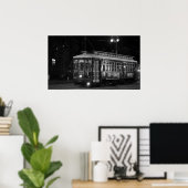 Canal Street Trolley (B&W) Poster (Heimbüro)