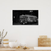 Canal Street Trolley (B&W) Poster (Küche)