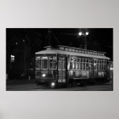 Canal Street Trolley (B&W) Poster (Vorne)