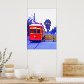 Canal Streetcar Line, Red Cars, Poster (Küche)