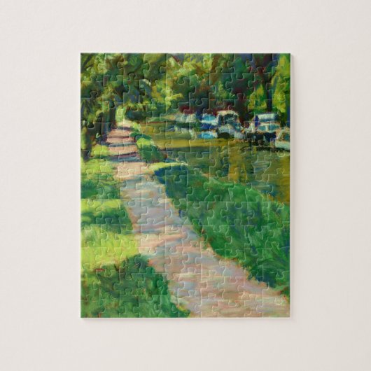 Canal Towpath bei Goytre Wharf Jigsaw Puzzle (Vertikal)