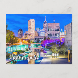 Canal Walk - Indianapolis, Indiana Postkarte