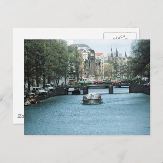 Canalboat Postcard Postkarte (Vorne/Hinten)