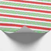 Canale Granate - rotes und grünes Umhüllungspapier Geschenkpapier (Ecke)