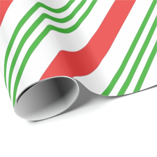 Canale Granate - rotes und grünes Umhüllungspapier Geschenkpapier (Rolleneckpunkt)