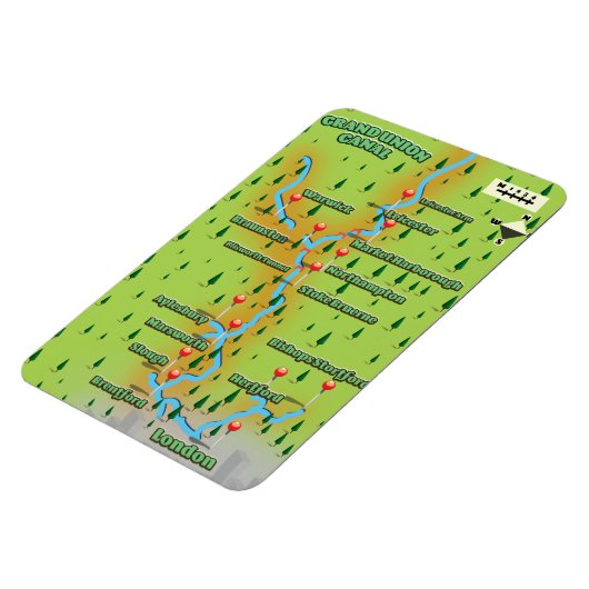 Canale Grande Gewerkschaft Karte Magnet (Linke Seite)