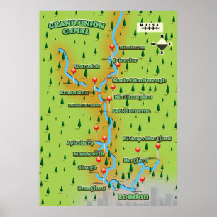 Canale Grande Gewerkschaft Karte Poster