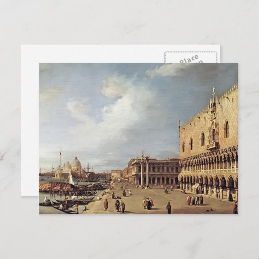Canaletto - Aussicht auf den Ducal Palace Postkarte (Vorne/Hinten)