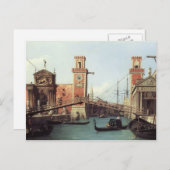 Canaletto - Aussicht auf den Eingang zum Arsenal Postkarte (Vorne/Hinten)