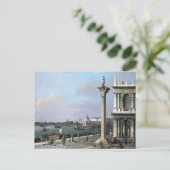 Canaletto Bacino di S. Marco Von der Piazzetta Postkarte (Stehend Vorderseite)