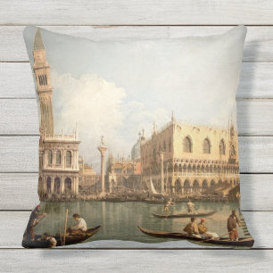 Canaletto - Blick auf das Becken von San Marco Ven Kissen