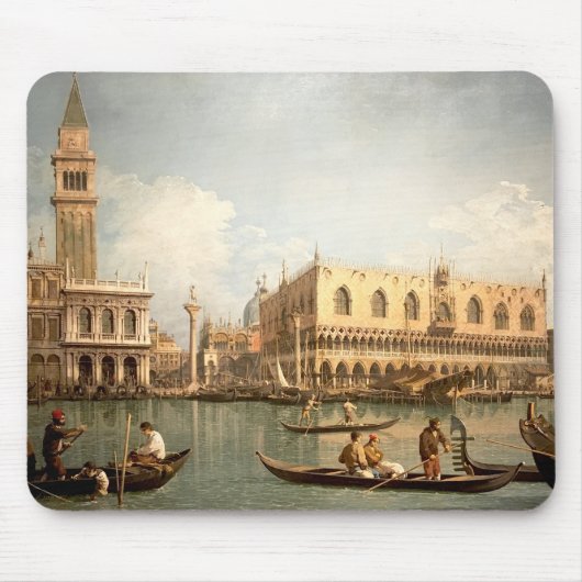 Canaletto - Blick auf das Becken von San Marco Ven Mousepad (Vorne)