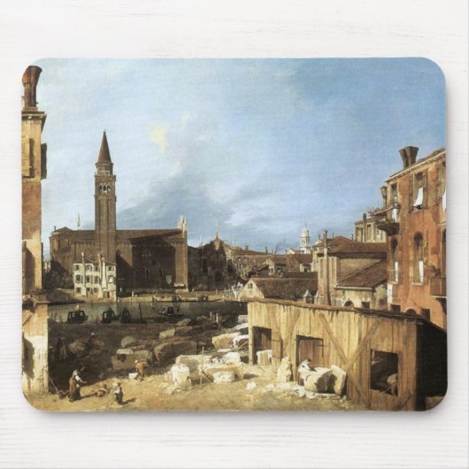 Canaletto, das Yard des Steinmetzes Mousepad (Vorne)
