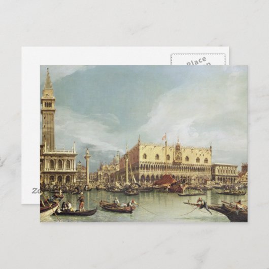 Canaletto - Der Molo, Venedig Postkarte (Vorne/Hinten)