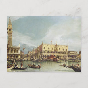 Canaletto - Der Molo, Venedig Postkarte