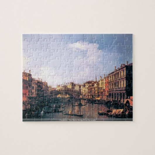 Canaletto - die Rialto Brücke vom Süden Puzzle (Horizontal)