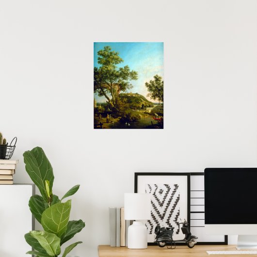 Canaletto Englische Landschaft Capriccio Poster (Heimbüro)