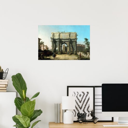 Canaletto Italienische Sicht auf den Constantiner Poster (Heimbüro)