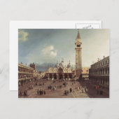 Canaletto - Piazza San Marco mit Basilika Postkarte (Vorne/Hinten)