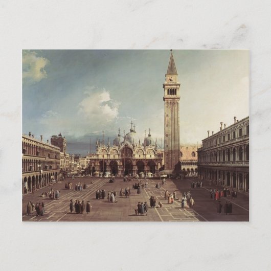 Canaletto - Piazza San Marco mit Basilika Postkarte (Vorderseite)