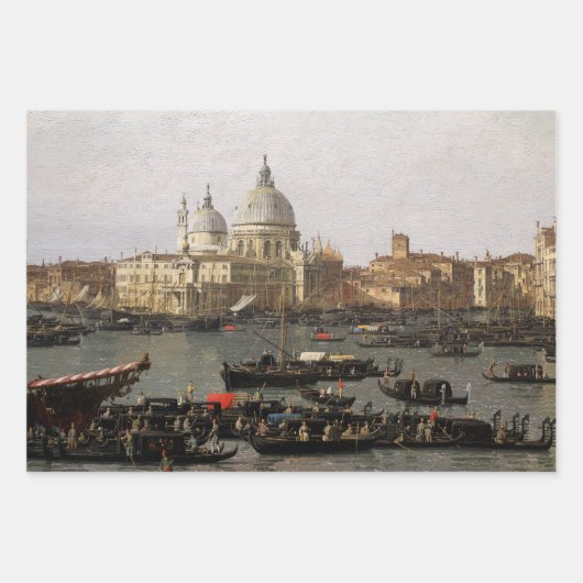Canaletto Venedig, San Marco Basin Wrapping Pap Geschenkpapier Set (Vorderseite)