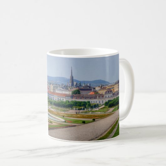 Canalettoblick über Wien, Österreich Kaffeetasse (VorderseiteRechts)