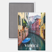 Canals Venice Magnet (Vorderseite/Rückseite)