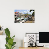 Canalside View, Dokkum, Niederlande Poster (Heimbüro)