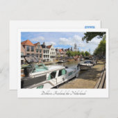 Canalside View, Dokkum, Niederlande Postkarte (Vorne/Hinten)