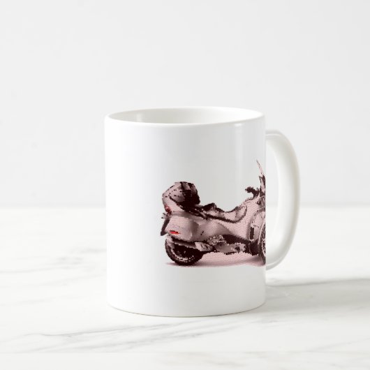 CanAm Spyder Funktelegrafie 2010 geknackt Kaffeetasse (VorderseiteRechts)