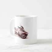CanAm Spyder Funktelegrafie 2010 geknackt Kaffeetasse (Vorderseite Links)