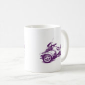CanAm Spyder Funktelegrafie 2010 gestreift Kaffeetasse (VorderseiteRechts)