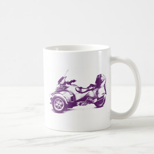 CanAm Spyder Funktelegrafie 2010 gestreift Kaffeetasse (Rechts)