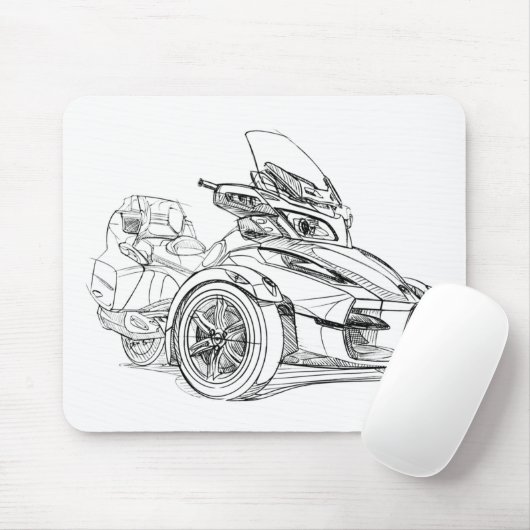 CanAm Spyder FunktelegrafieRoadster 2010 Mousepad (Mit Mouse)