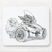 CanAm Spyder FunktelegrafieRoadster 2010 Mousepad (Vorne)