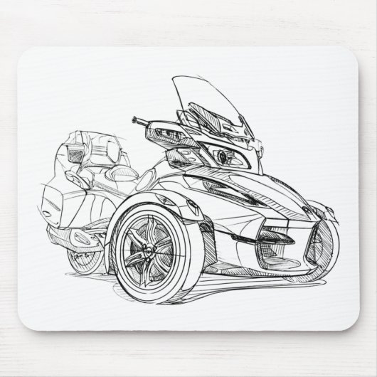 CanAm Spyder FunktelegrafieRoadster 2010 Mousepad (Vorne)