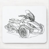 CanAm Spyder Überziehschutzanlage 2013 Mousepad (Vorne)