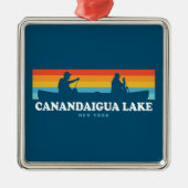 Canandaigua Lake New York Canoe Ornament Aus Metall (Vorne)